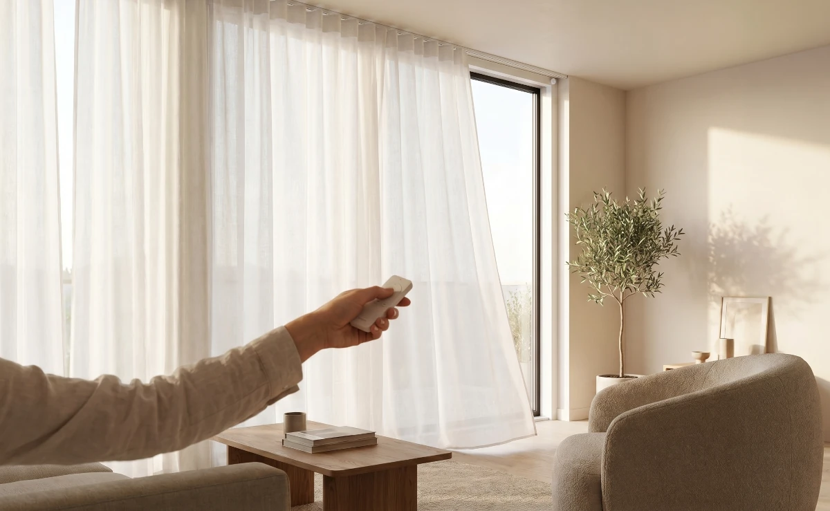 Motorised curtains and blinds in Marbella for large windows