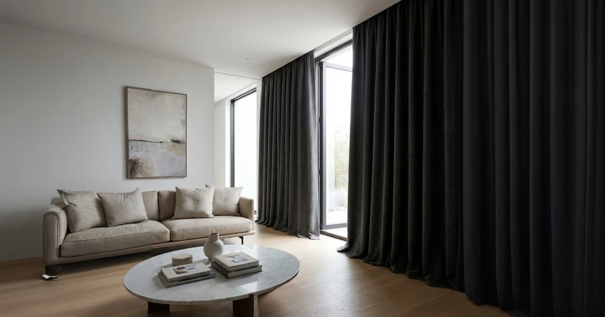 Made-to-measure thermal curtains in Málaga for a bright living room