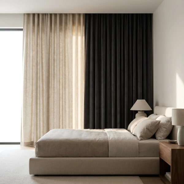 Tejido térmico blackout para cortinas a medida