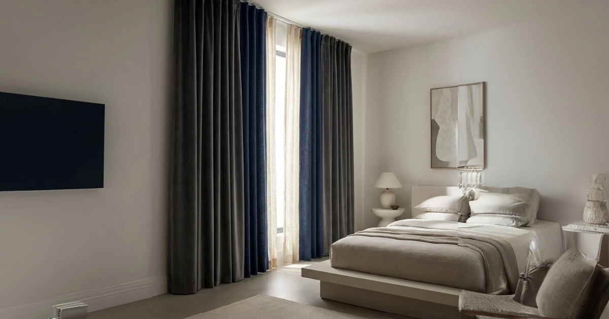 Cortinas térmicas a medida en Málaga para salón luminoso