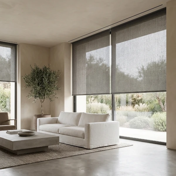 estores screen Marbella villa contemporánea