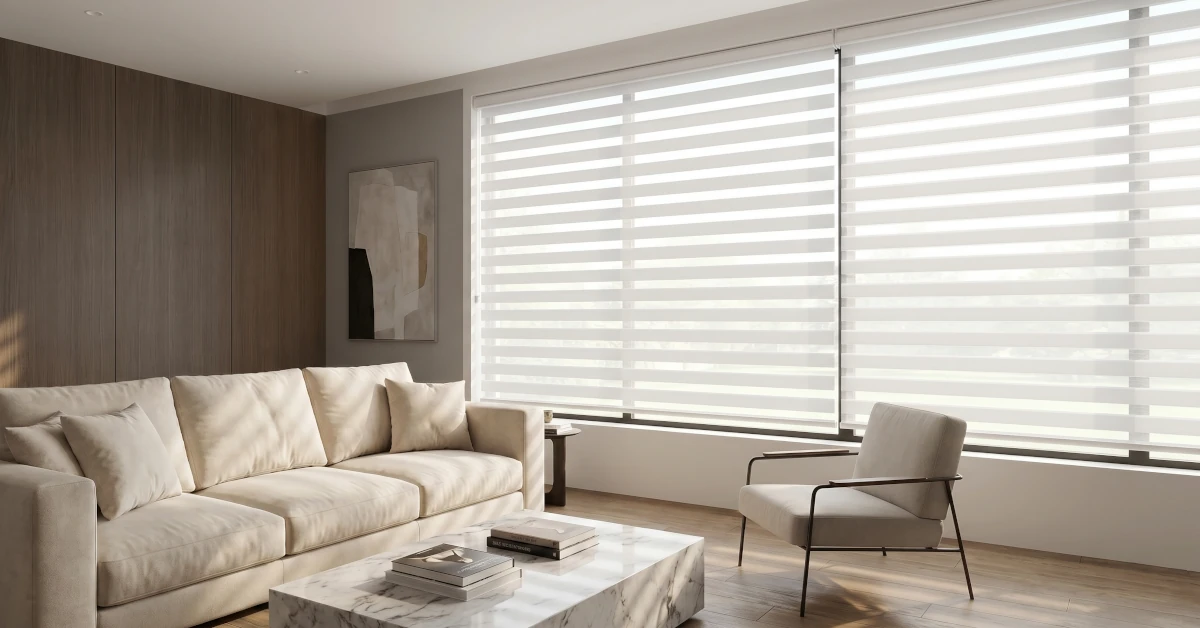 Day and Night Blinds Costa del Sol Day and night blinds installed in a modern home on the Costa del Sol